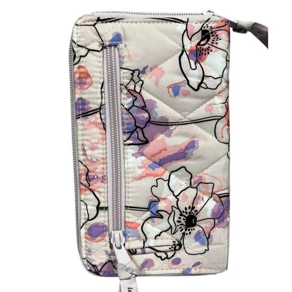 Vera Bradley Ultralight RFID Turnlock Wallet / Color-Anemone Watercolor - Picture 3 of 6